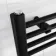 Barcelona Electric Matt Black Straight Heated Towel Rail 1600x400mm