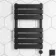 Santorini Electric Matt Black Flat Panel Heated Towel Rail 650x400mm