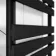 Santorini Electric Matt Black Flat Panel Heated Towel Rail 650x400mm