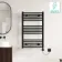 Naples Electric Premium Matt Black Straight Heated Towel Rail 1000x600mm