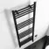 Barcelona Electric Matt Black Straight Heated Towel Rail 1400x500mm