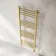 Barcelona Electric Brushed Brass Straight Heated Towel Rail 1400x500mm
