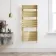 Santorini Electric Brushed Brass Flat Panel Heated Towel Rail 1400x600mm