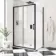 Hamburg Matt Black Easy Clean 8mm Sliding Shower Enclosure 1200x900mm - Easy Fix