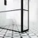 Munich Matt Black Grid 8mm Wet Room Shower Glass 1200mm & 250mm Pivotal Return Panel