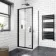 London Matt Black 6mm Bifold Shower Enclosure 760x760mm
