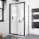 London Matt Black 6mm Bifold Shower Enclosure 1000x800mm