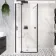 Vienna Matt Black Easy Clean 8mm Hinged Shower Enclosure 800x800mm