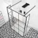 Munich Matt Black Grid 8mm Walk Through Wet Room Shower Glass Panel 1400mm & 250mm Return Panel