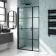 Toulon Matt Black Easy Clean 6mm Pivot Shower Door 1000mm