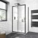 London Matt Black 6mm Sliding Shower Enclosure 1000x700mm