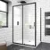 London Matt Black 6mm Sliding Shower Enclosure 1100x900mm