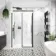 Stockholm Matt Black Easy Clean 8mm Frameless Sliding Shower Enclosure 1100x900mm