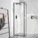Munich Matt Black Framed 8mm Wet Room Shower Glass 700mm & 250mm Return Panel