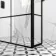 Munich Matt Black Grid 8mm Walk In Shower Enclosure 1100mm & 700mm Glass with Pivotal Return Panel