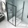 London Matt Black Grid 6mm Bifold Shower Enclosure 900x900mm