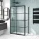 London Matt Black Grid 6mm Sliding Shower Enclosure 1100x760mm