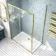 London Brushed Brass 6mm Sliding Shower Enclosure 1200x760mm
