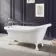 Highbury 1700mm Roll Top Slipper Bath - White Claw Feet