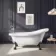 Highbury 1550mm Roll Top Slipper Bath - Black Claw Feet