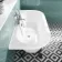 Harrow 1700mm Back To Wall Roll Top Bath - Black Claw Feet
