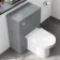 Harper Stone Grey Back To Wall Unit and Aruba Toilet
