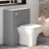 Harper Stone Grey Back To Wall Unit And Atlanta Toilet