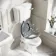 Hudson Traditional Low-Level Toilet With Dove Grey Seat & Pedestal Basin - Double Tap Hole