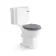 Hudson Traditional Close Coupled Toilet With Dove Grey Wooden Seat