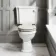 Hudson Traditional Close Coupled Toilet With Chalk White Wooden Seat
