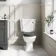 Hudson Traditional Close Coupled Toilet With Graphite Grey Wooden Seat