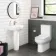 Denver Rimless Fully Back to Wall Close Coupled Toilet With Soft Close Slim Seat