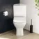 Atlanta Rimless Close Coupled Corner Toilet With Soft Close Slim Seat