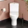 Orlando Rimless Fully Back to Wall Close Coupled Corner Toilet With Soft Close Seat