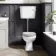 Hudson Traditional Toilet With Low-Level Cistern and Cotton White Wooden Seat