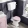 Hudson Traditional Toilet With Low-Level Cistern and Cashmere Pink Wooden Seat