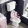 Hudson Traditional Toilet With Low-Level Cistern and Cashmere Pink Wooden Seat