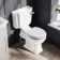 Hudson Traditional Close Coupled Toilet With Cotton White Wooden Seat