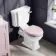 Hudson Traditional Close Coupled Toilet With Cashmere Pink Wooden Seat