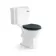 Hudson Traditional Close Coupled Toilet With Inky Blue Seat & Pedestal Basin - Single Tap Hole