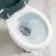 Hudson Traditional Close Coupled Toilet With Midnight Green Seat & Pedestal Basin - Single Tap Hole