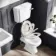 Hudson Traditional Low-Level Toilet With Cotton White Seat & Pedestal Basin - Double Tap Hole
