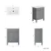 Bermuda Dove Grey Basin Vanity 600mm