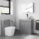 Trent Stone Grey Vanity with Marble Top & Curved Counter Top Basin 800mm