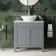 Bermuda Dove Grey Vanity with Marble Top & Oval Counter Top Basin 800mm