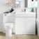 Trent Gloss White Combination Vanity Basin and Aruba Toilet 1300mm