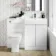 Trent Gloss White Combination Vanity Basin and Atlanta Toilet 1100mm - Right Handed