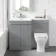 Trent Stone Grey Combination Vanity Basin and Atlanta Toilet 1100mm - Left Handed