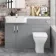Harper Stone Grey Combination Vanity Basin and Atlanta Toilet 1200mm - Left Handed