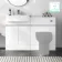 Foster Gloss White Basin Vanity and Back To Wall Toilet Unit 1200mm